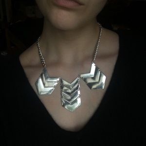 Silver metal necklace